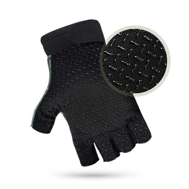 Non-Slip Shock-Absorbent Palm Grip Wicking Lightweight Nylon Compression Gloves