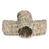 Hideaway Grass Tunnel Toy Straw House with Four Open Entrances for Rats Syrian Hamster Ferrets Guinea Pig