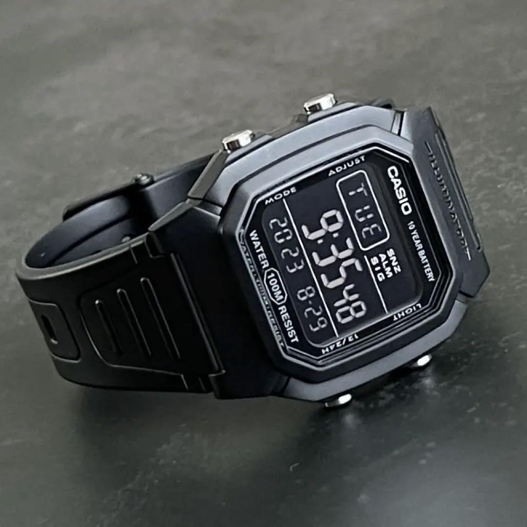 

[USED] Casio Digital Watch, Imported, Inverted LCD, Black Simple Model