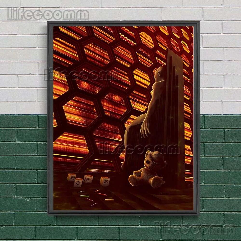 Horrible Clown Box And The Banshees Wail Vintage Wall Art Canvas Painting Puppet Knights Controlled By Witchcraft Poster Print No Frame