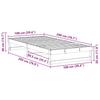 Brown Bed Frame 100 x 200 cm Solid Pine Wood