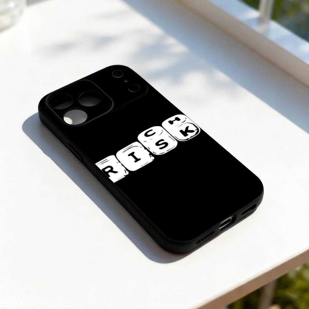 

Day Trader Trading RISK Phone Case For iPhone 17,16,15,14,13,12,11,Pro,Max,Plus,E,SE4,Air,Mini Black Soft Cover iPhone17promax