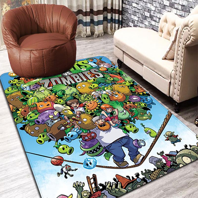 Plants vs Zombies Rug Floor Mat for Living Room or Bedroom Soft and Comfortable Carpet a Gift for Birthday and Holiday.DFDT261018440