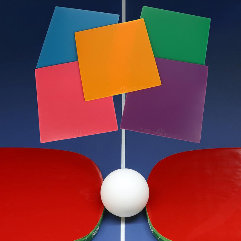 1Pc Colorful Rainbow Table Tennis Rubber Sheet Ping Pong Rubber With 2.0mm High Density Sponge For Training