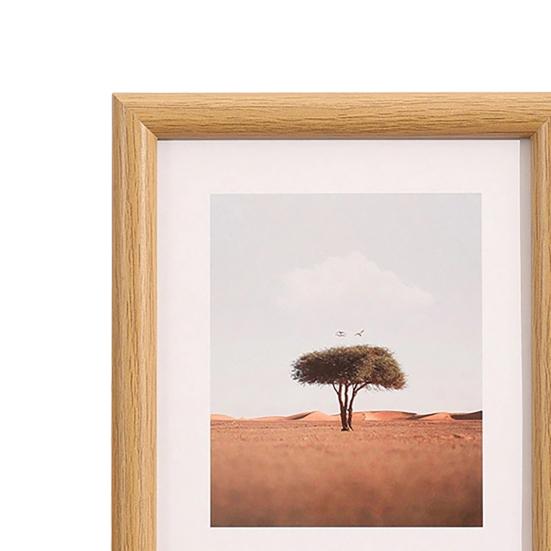 Photo Frame Rectangular Picture Frame for Wall Mounting or Tabletop Display Standing Desktop Wood Photo Frame with Clear Cover