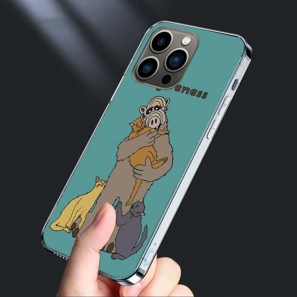 Alf TV Series Phone Case For Iphone 16E 15 Pro 14 Plus 17E 16 17 Pro Max Air 11 12 13 Mini Shockproof Capa Cute Cover TPU Cle