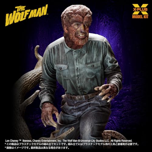 X-PLUS The Wolf Man Lon Chaney Jr. as Werewolf 1/8 Scale Unpainted Plastic Model Kit
