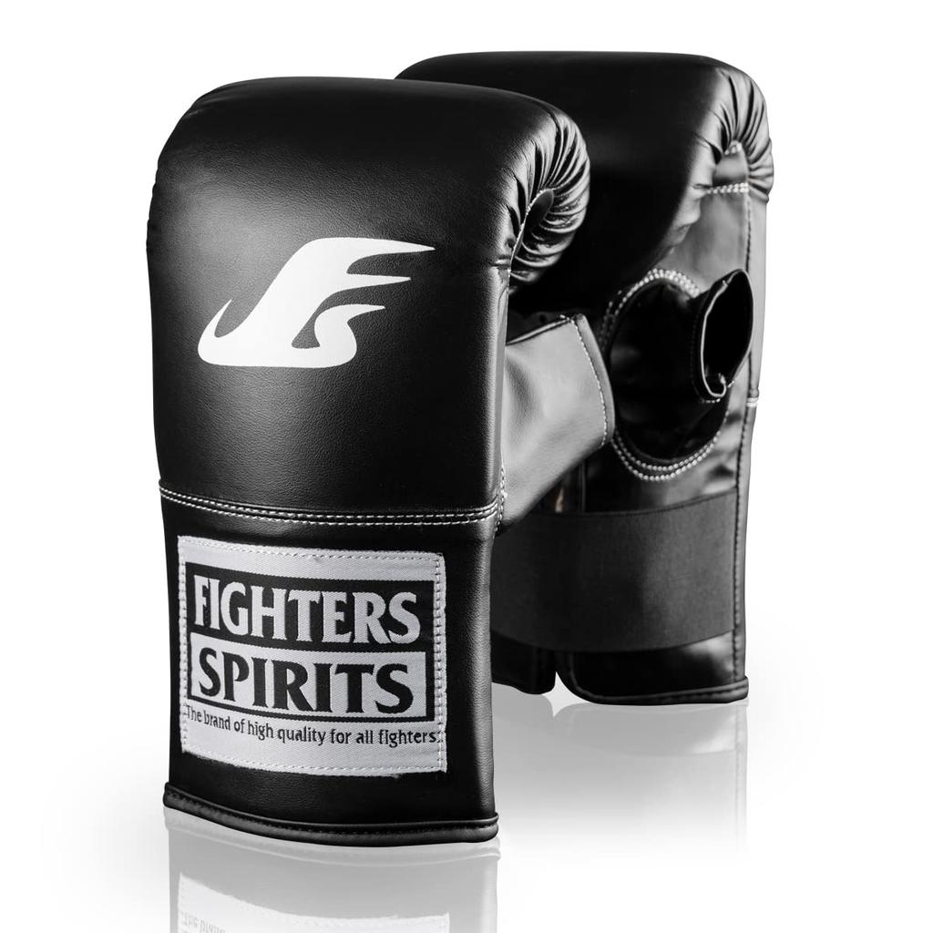 FIGHTERS SPIRITS Basic Punching Hard Synthetic Black Gloves, Leather, XL,