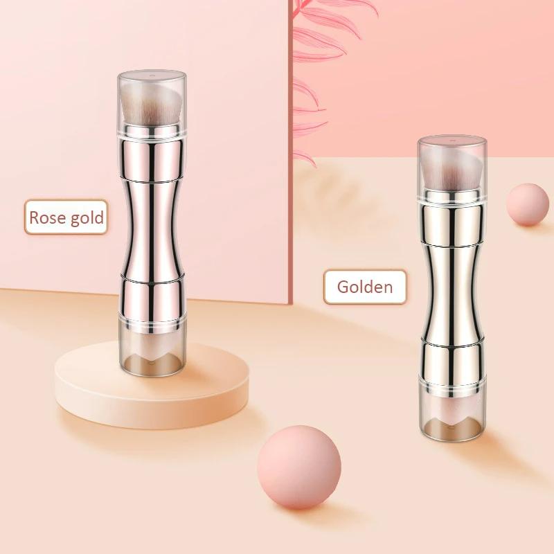 4 In 1 Makeup Brush Eyeshadow Eye Lip Face Concealing Blush Foundation Brush All In One Retractable Travel Size Makeup Brush
