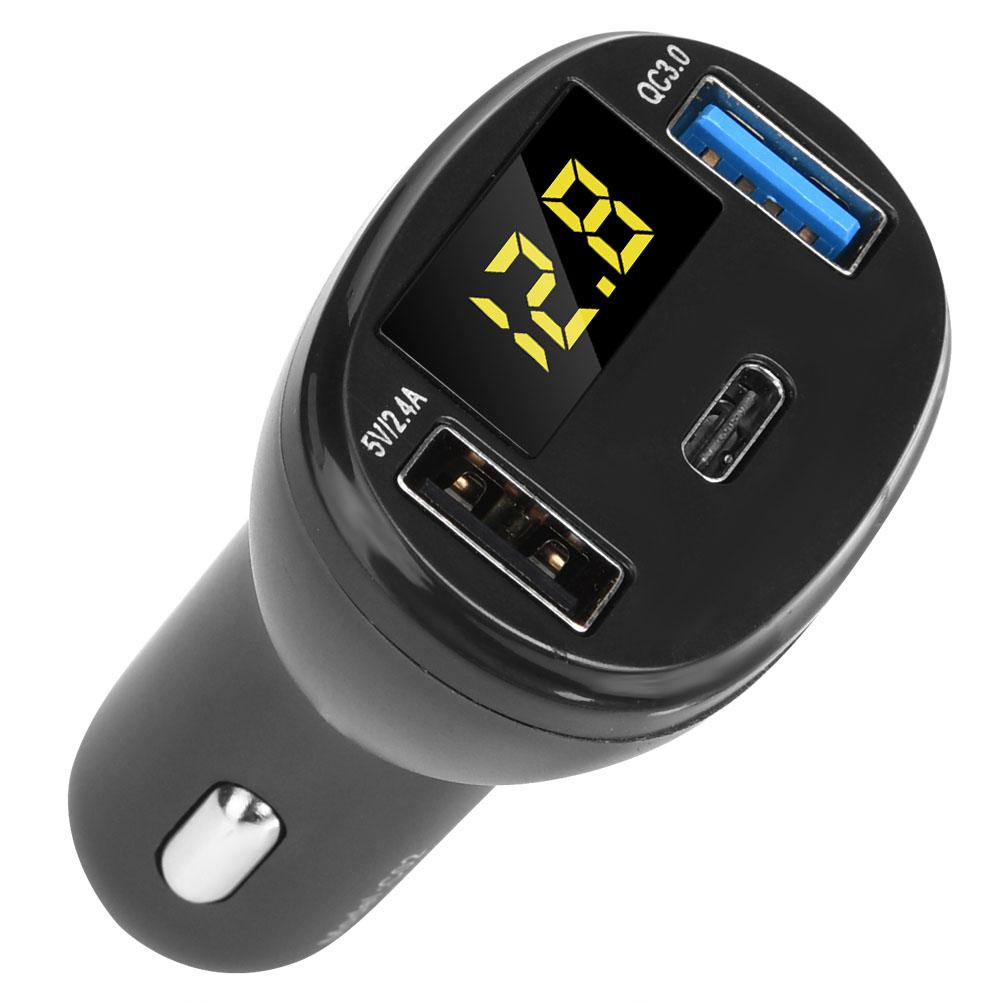 5V 2.4A QC3.0 Dual USB Fast Charge Car Charger Cigarette Lighter Adapter Socket Universal