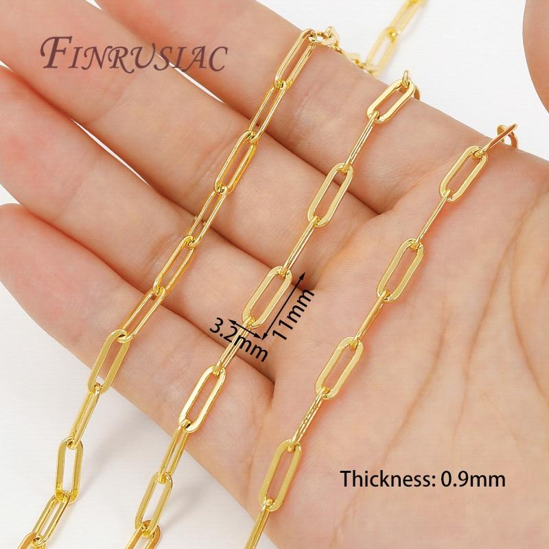 Multiple Styles 1 Meter 18K Gold Plated Brass Necklaces&Bracelets Chains Quality DIY Jewelry Accessories Chain For Needlework