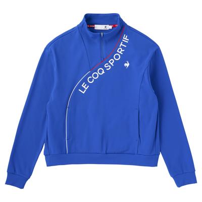 Coq Sportif Cut and Sew Half Zip Midler Sporty Water Repellent Golf LG4FSW00L BL00 [Le Golf] [Stretch Forcer] Women's (Blue)