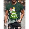 Men's T-shirt Santa Claus 3D printed men's T-shirt street fashion men's Christmas T-shirt daily casual short sleeved