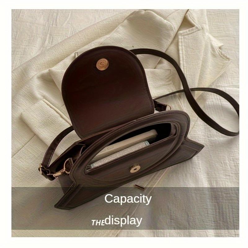 Chic Simple Style PU Handbag Fashion Solid Color Women'S Single Shoulder Crossbody Bag Small Square Design