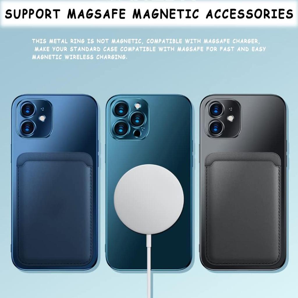 3 Pcs Universal Metal Ring for Magnetic Charger, Metal Ring Sticker Compatible with Magsafe Magnetic Wireless Charger for Most Cellphone, Magnetic
