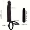 Accesorii pentru adulți Jucărie sexuală Plug anal din silicon Vibrator vibrator cu dublă penetrare cu inel pentru penis Plug anal pentru ejaculare întârziată