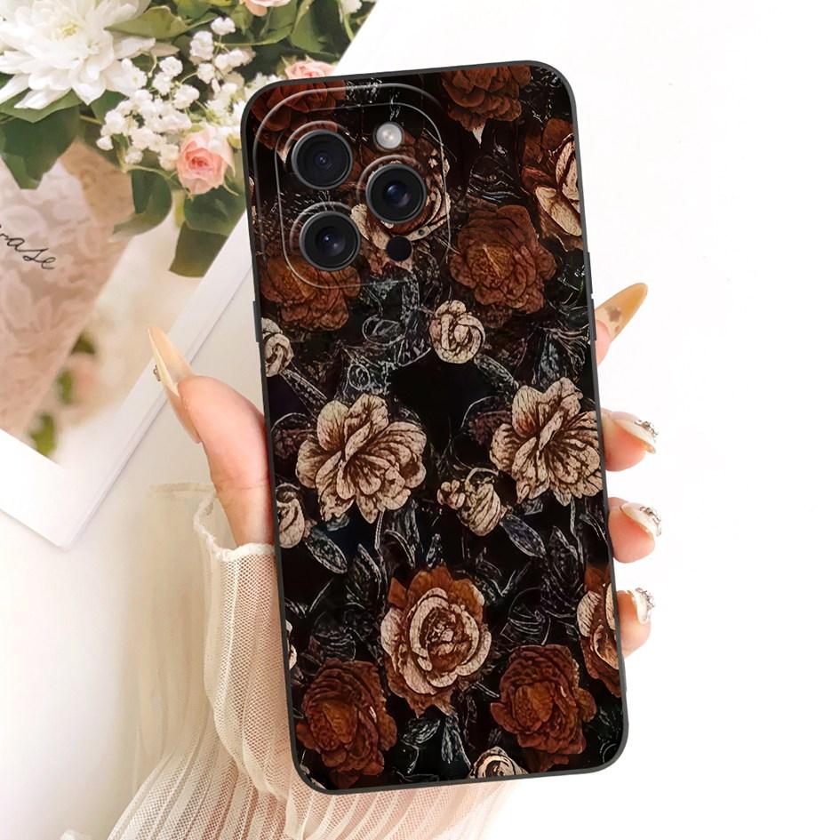 For iPhone 12 Pro Max Case Popular Flower Soft Silicone Back Cover Shockproof Capa Fundas For iPhone 12 Pro iPhone12 Mini Bumper