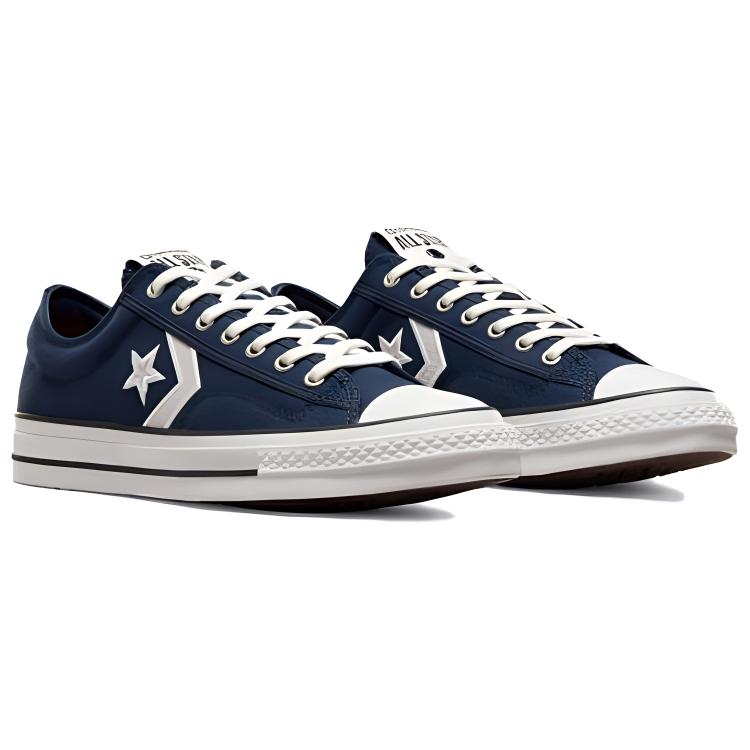 Converse Star Player 76 Comfortable Abrasion Resistant Breathable Low top Skateboard Shoes Unisex Blue White A07518C