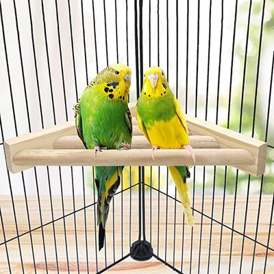 Kuş Levrek Köşe Platformu Çok fonksiyonlu Kuş Ahşap stand rafı Evcil Hayvan Oyuncakları Papağan Chinchilla Sincap
