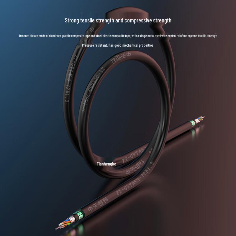 Zhongtian Hengke GYTA53 Heavy Armored 72-Core Single Mode Outdoor Fiber Optic Cable