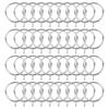 New 40 Pack Curtain Rings, 38mm Internal Diameter Iron Curtains Rings Hanging Rings for Curtains and Rods, Silver