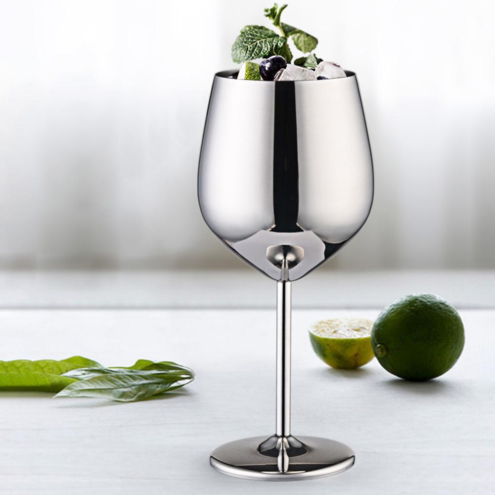 Stainless Steel 17oz Wine Goblet Unbreakable Metal Wine Glass for Party Office Wedding Anniversary