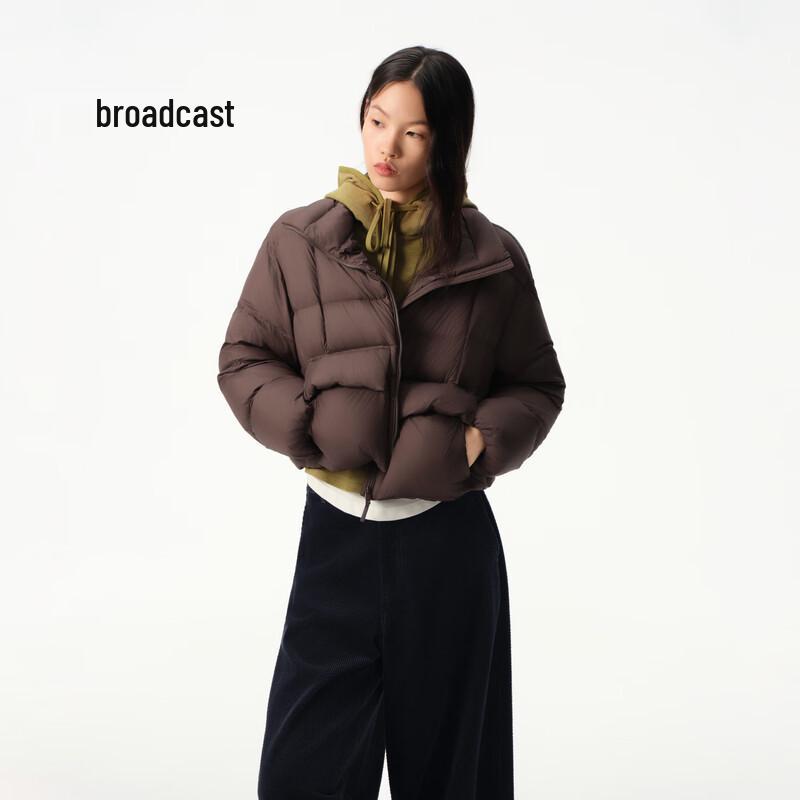 Broadcast Casual Stand Collar H-Line Short Down Jacket