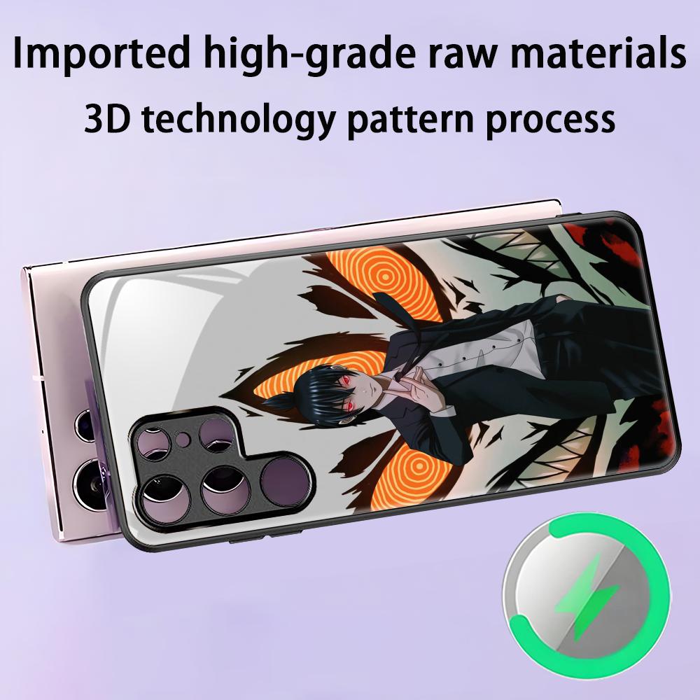 Chainsaw Man Aki Hayakawa Phone Case For Samsung S25 S24 S23 S22 S21 S20 Plus Ultra Note20 Glass Magnetic Case