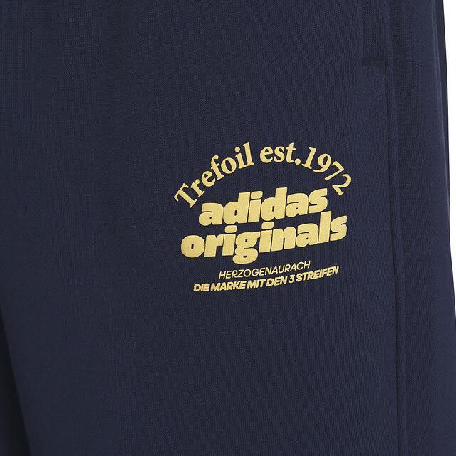 Adidas Originals Logo Print Elastic Waist Cuffed Knit Joggers Men Bottoms Blue JE3468