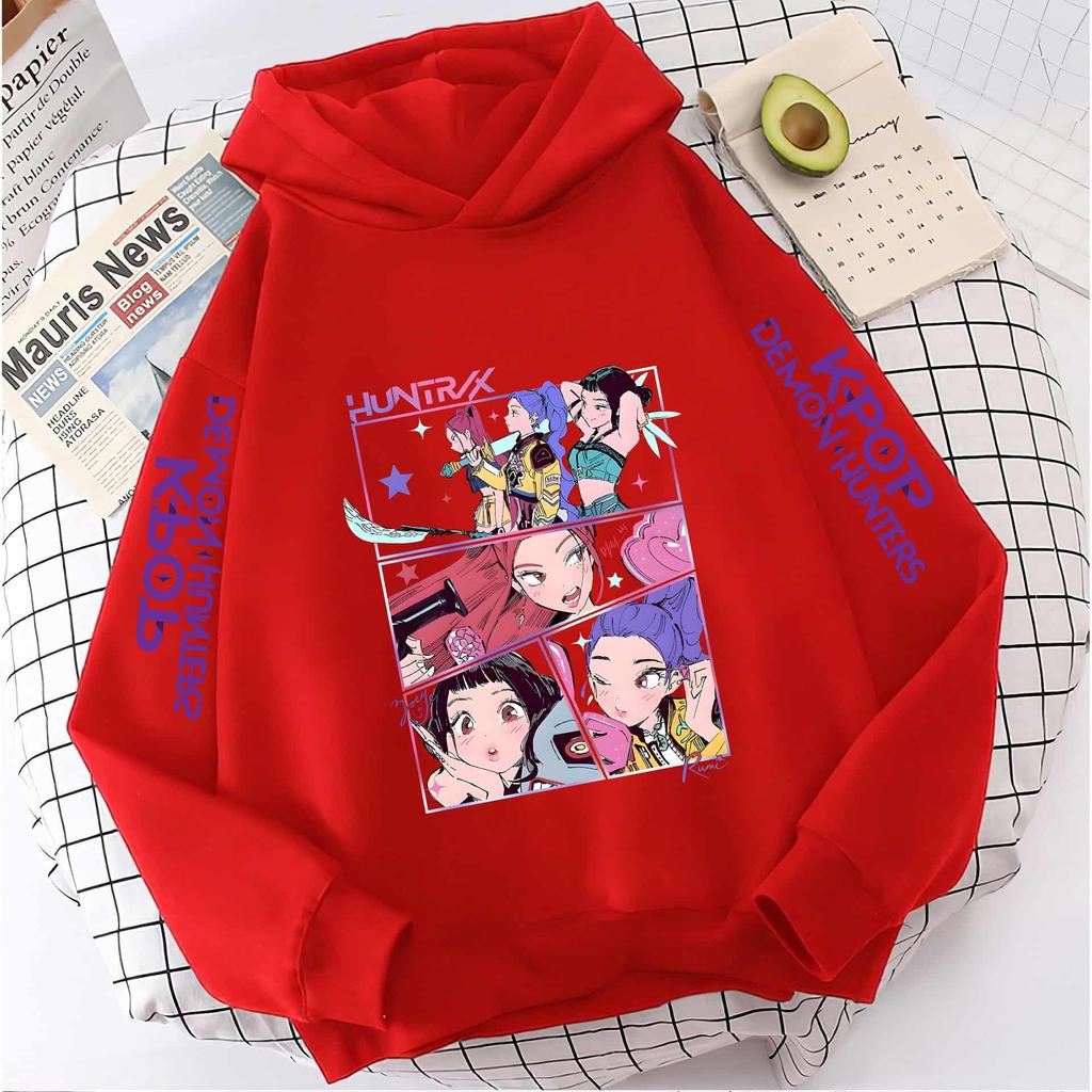Y2K KPop Mikiny Lovci démonov Dospievajúce Dievčatá Chlapci Rumi KPop Mikina Lovci démonov Jeseň Ležérny Dlhý Rukáv Detské Oblečenie