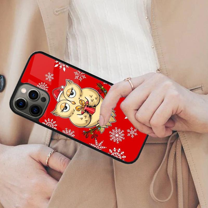 Christmas Owl Funda Magnetic Phone Case For APPLE iPhone 17 Air 16 14 13 12 Pro Max 15 Plus Wireless Charge With MagSafe Cover