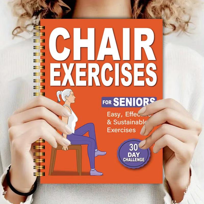 Geïllustreerd Stoelyoga Oefeningen Boek Voor Senioren Valpreventie & Flexibiliteit 30-Dagen Uitdaging Perfect Cadeau Voor Ouderen