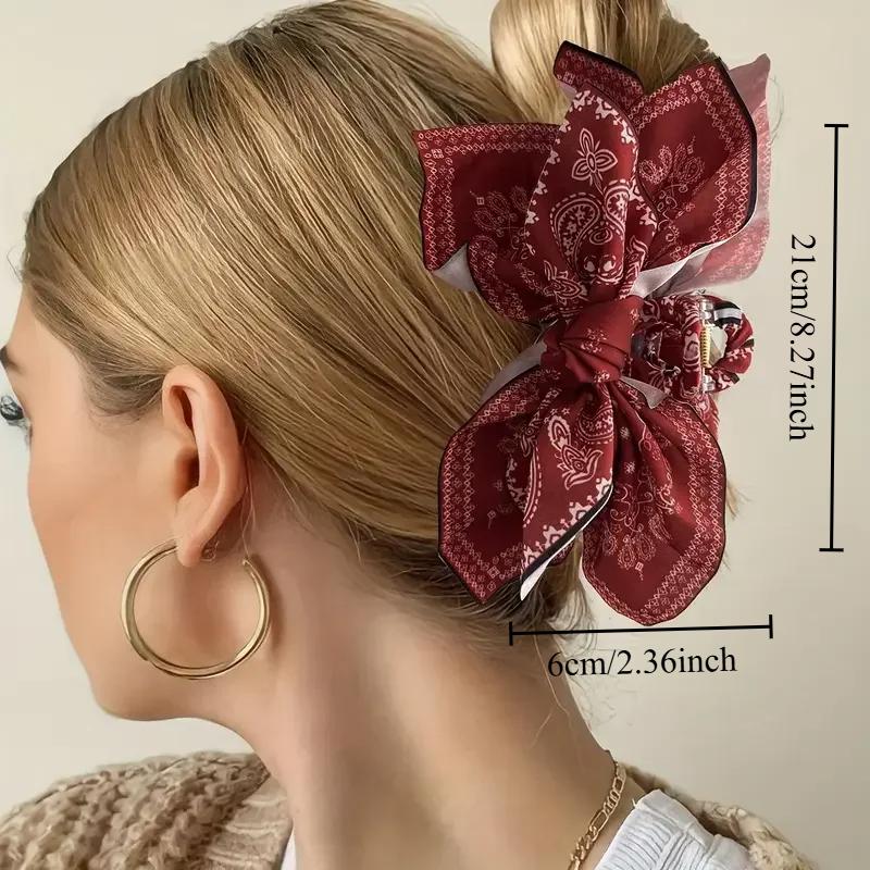 1pc new double-sided cashew flower love grabbing clip butterfly knot hair clip summer vacation shark clip fashion