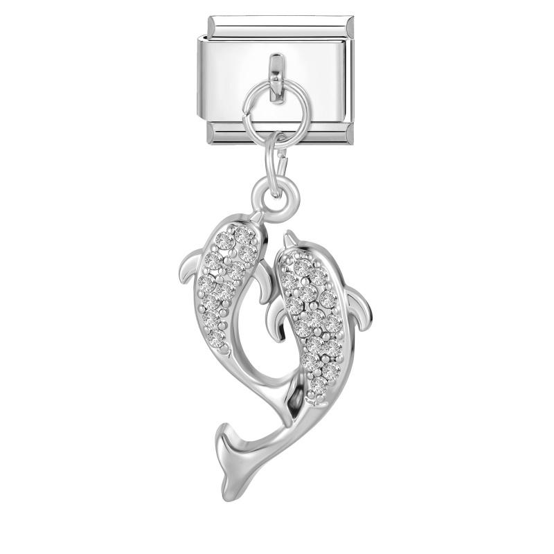 Fashion Magic Wand Heart Sun Baseball Rugby Pendant Italian Charm Link Fit 9mm Stainless Steel Bracelet DIY Making for Men Women