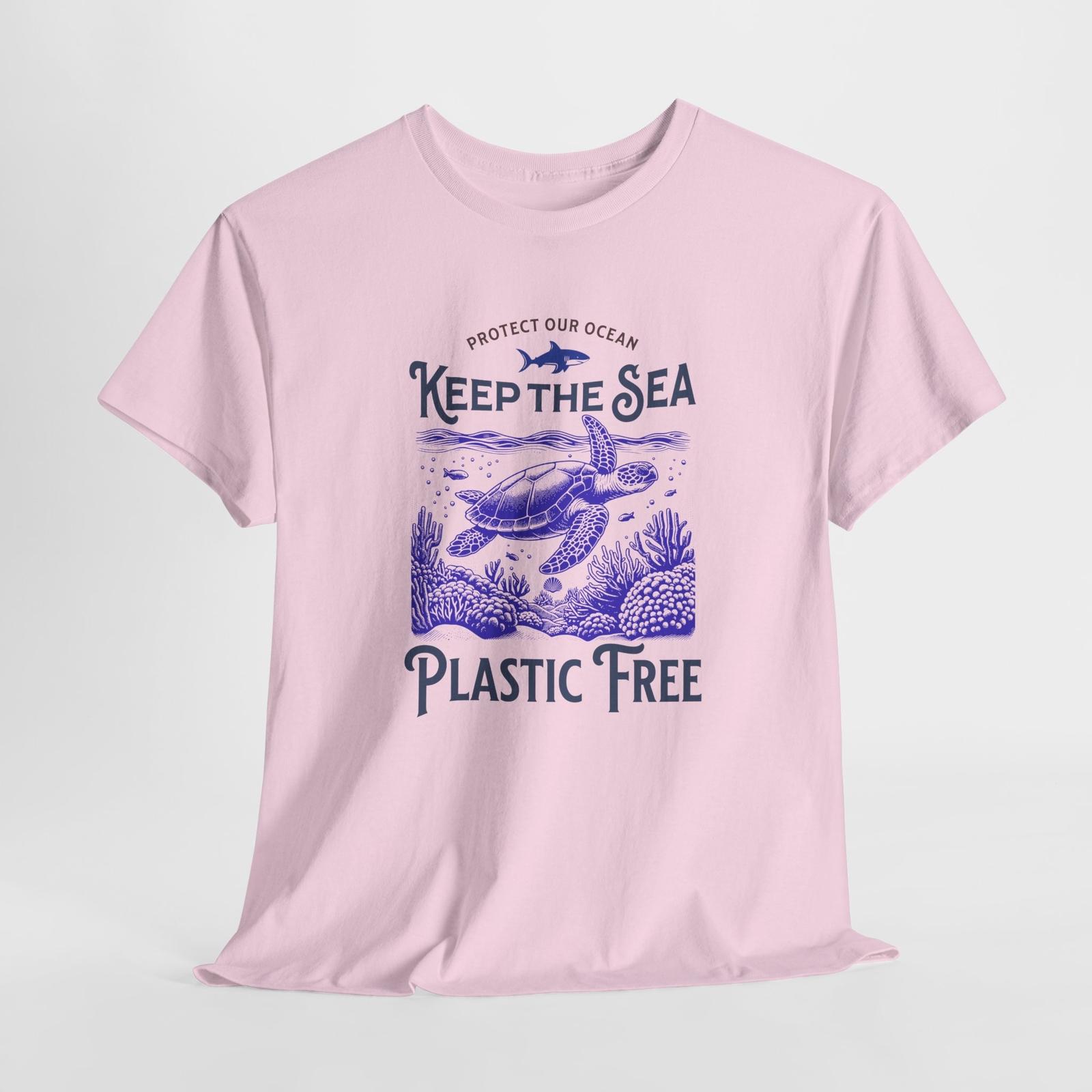 Keep The Sea Plastic Free Turtle Swimming Tshirt Save The Ocean Woman Man Summer Fashion Casual Cotton Graphic T Shirts S
