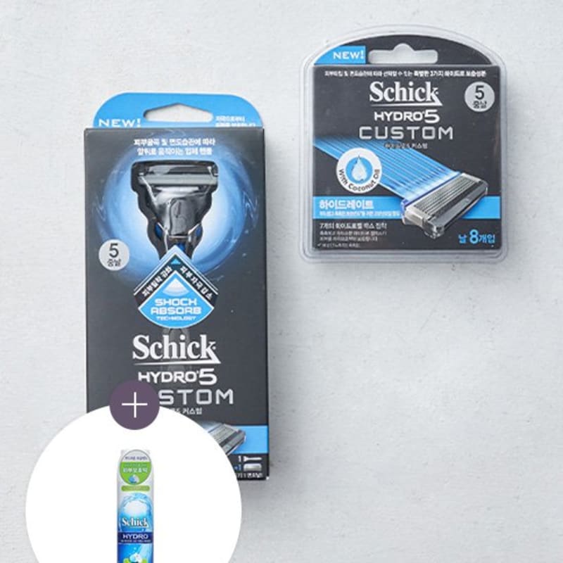 [Schick] Hydro5 Custom Razor & 2 Blades (Optional Individual Purchase) (Choose 1)