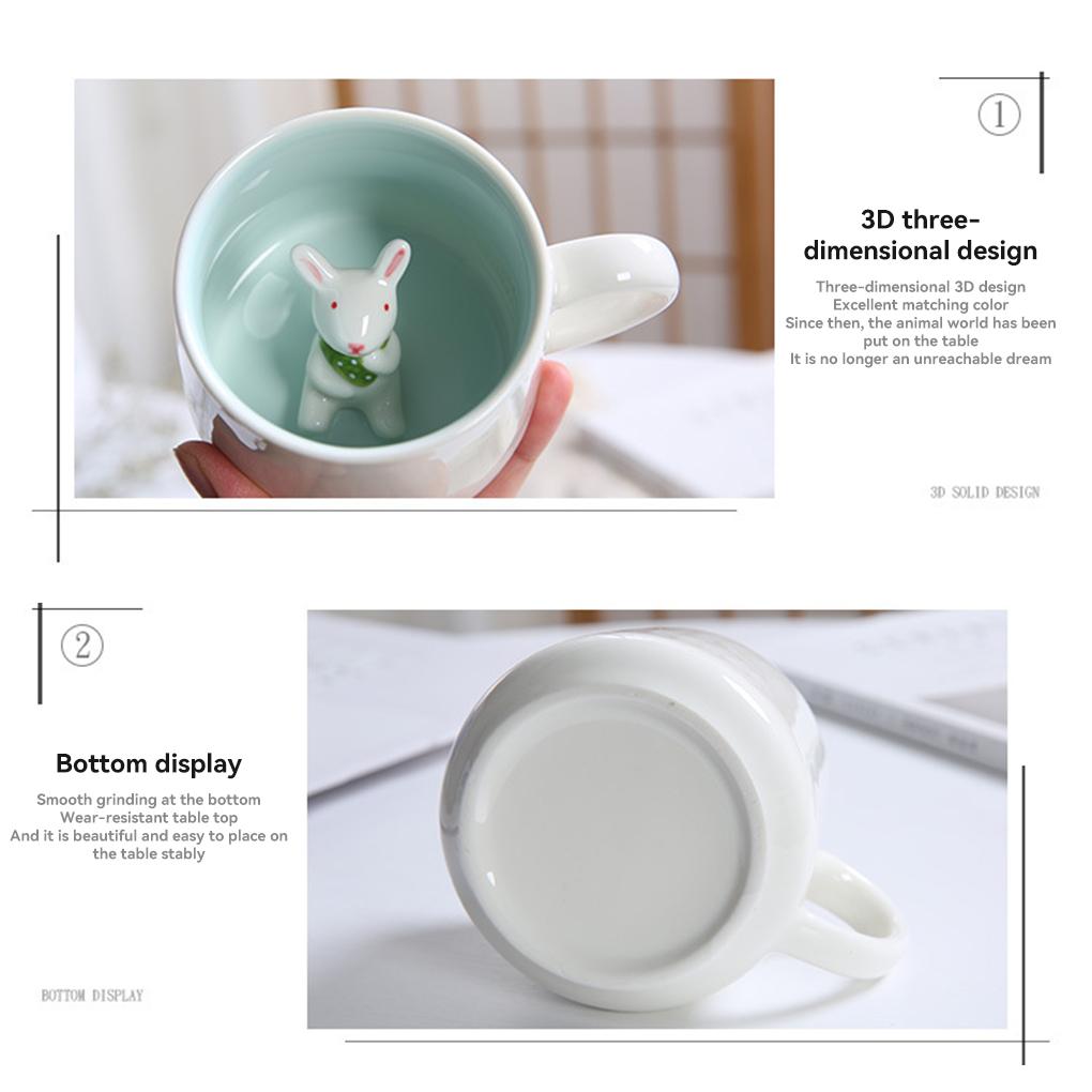 Keramický hrnek Roztomilé zvířátko Hrnky na vodu Čajové Snídaňové hrnky Krásná láhev Novinka Dárky Hrnek Kreslený Mléko Domov Dárek