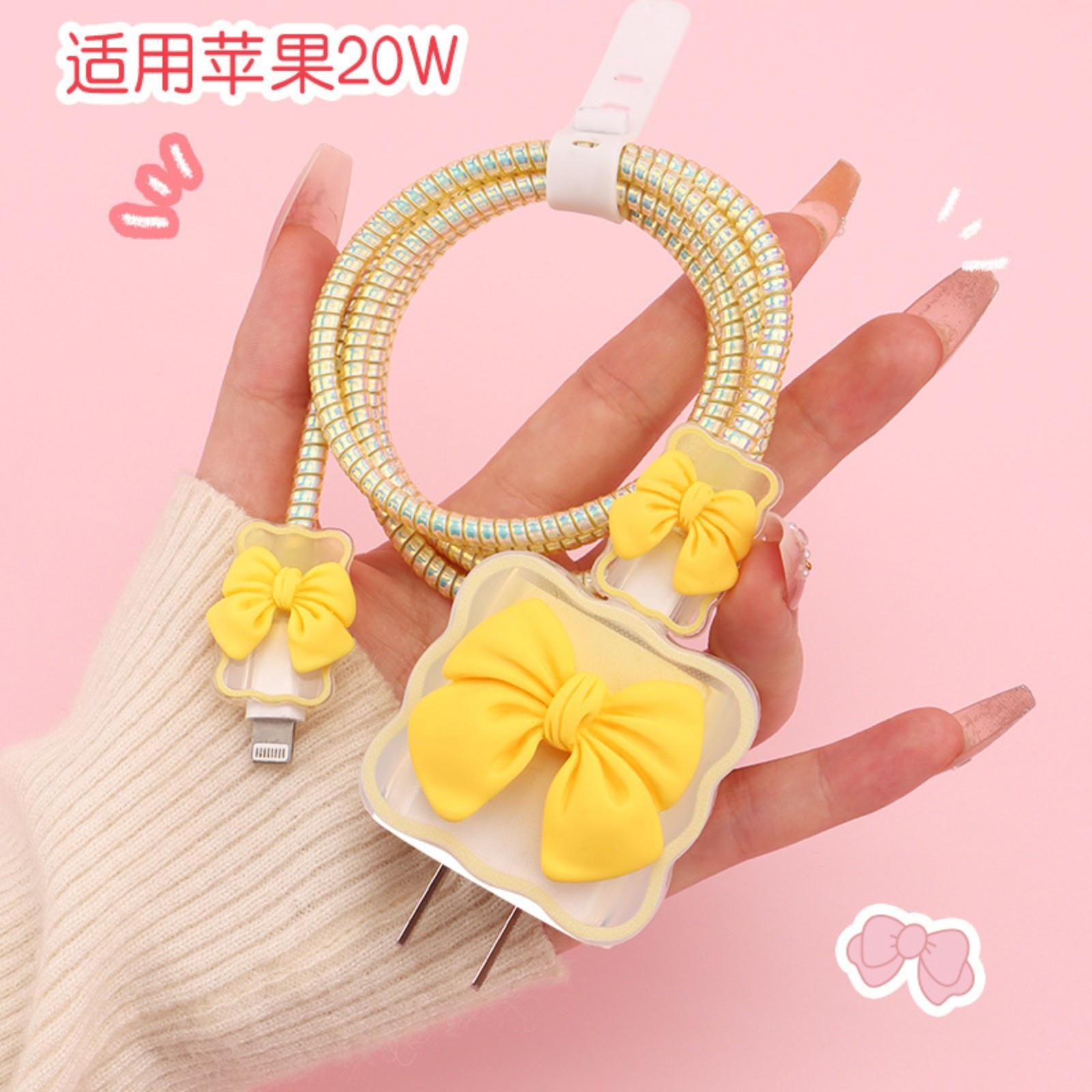 

Зарядное устройство Защитный чехол Кабель для передачи данных Намоточный трос One Size жёлтый