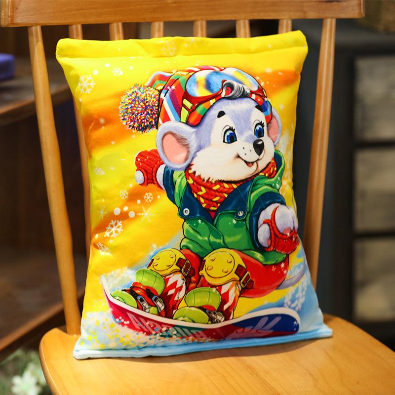 Creative Lifelike Snacks Plush Pillow Simulation Cat Dog Food Potato Chips Cookie Lifelike Food Snack Cushion Plushie Props Gift