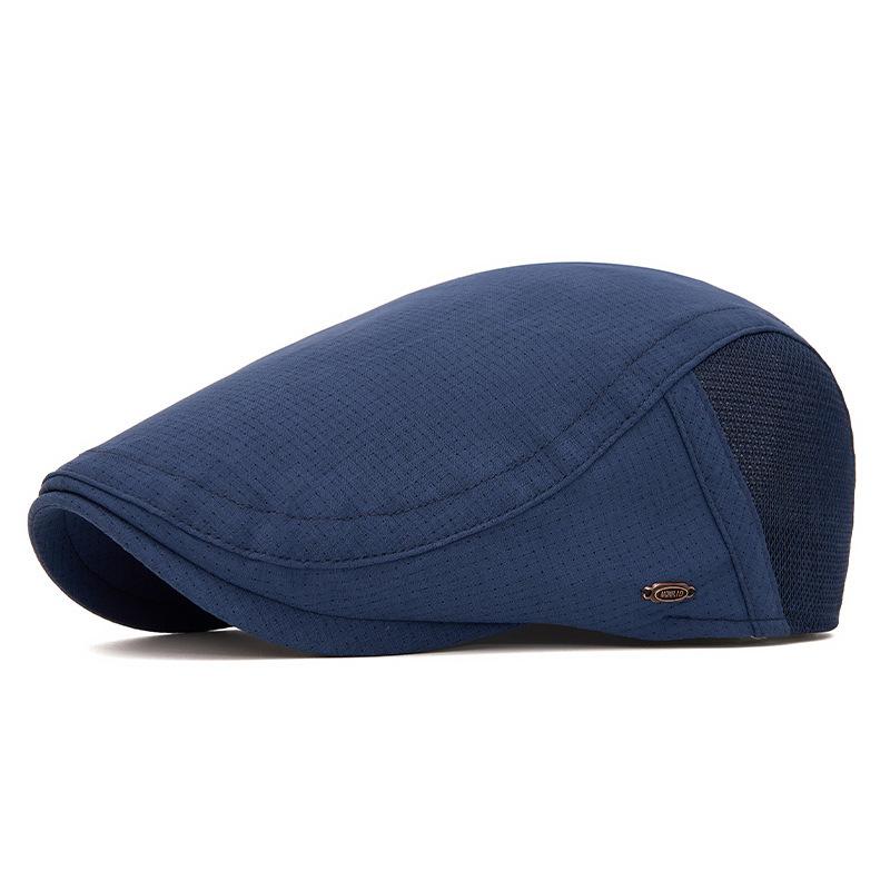 Summer Men's Mesh Breathable Shade Forward Hat Quick Drying British Cap Fashion Beret Women's Newsboy Hat