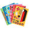6 Photos/package of Transportation Vehicles Ship Face Swaps New Product Parent-child Interactive Puzzle Stickers