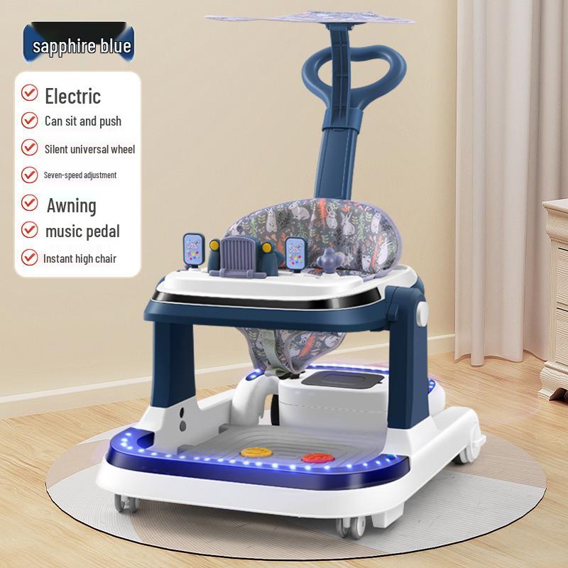 Rechargeable Remote-Controlled Baby Walker Car with Anti-Rollover Safety