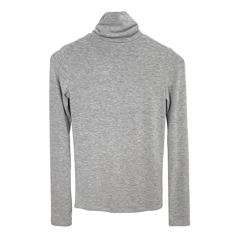 Women's Korean Slim Fit High Neck Long Sleeve T-Shirt