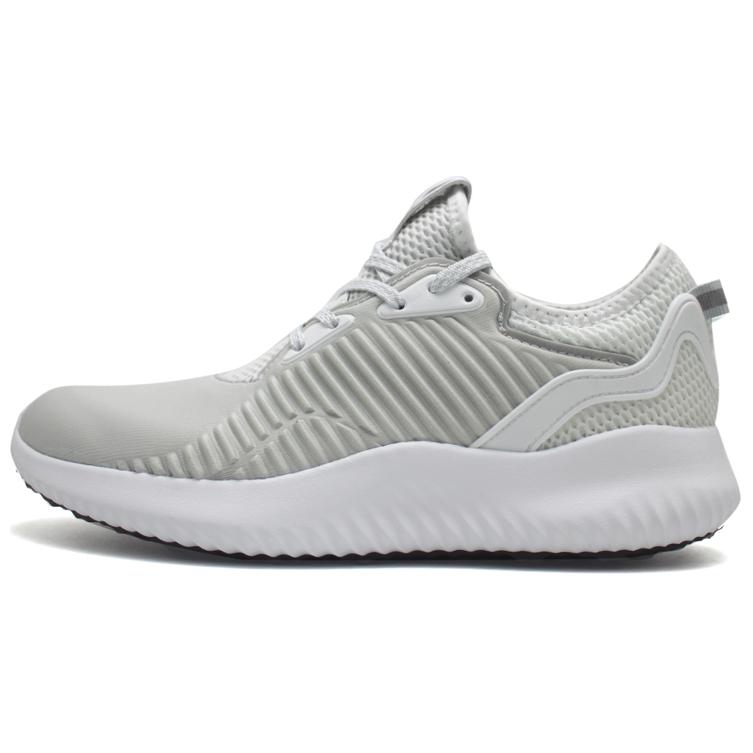 

New Adidas AlphaBounce Slip Resistant Rebound Low top Casual Shoes Men s Light Gray B39271 38.5