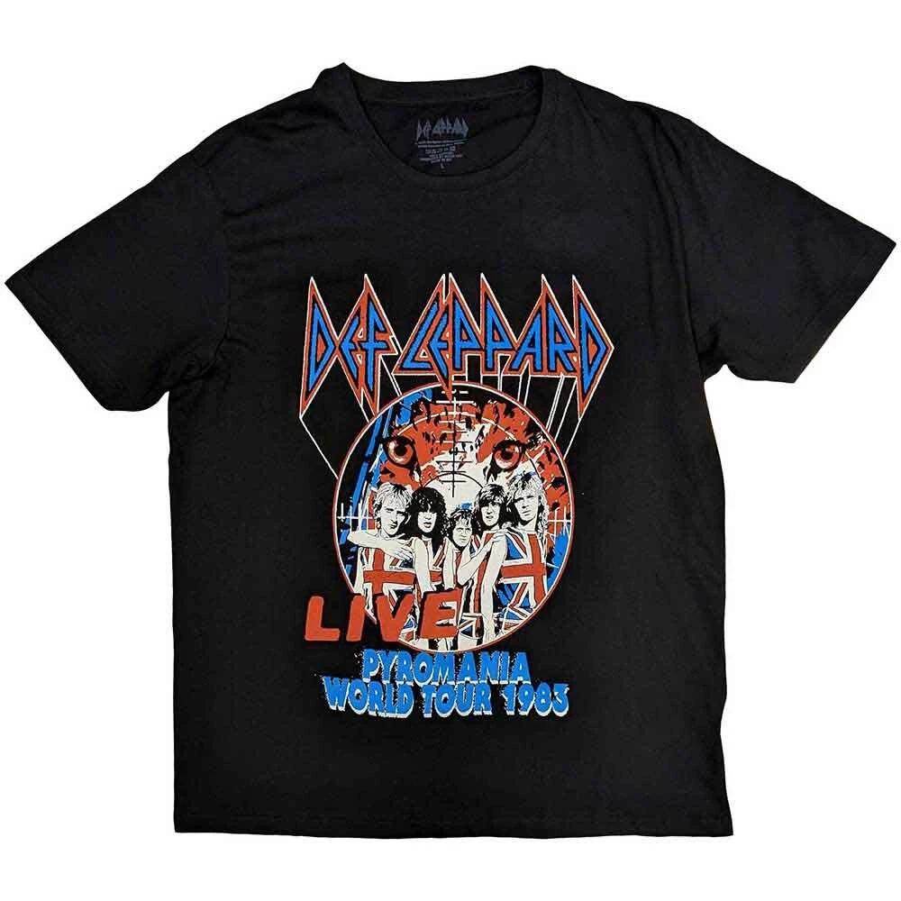 Def Leppard Unisex T-Shirt: Pyro World Tour (Small) S