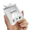 GaN 65W Gallium Nitride Fast Charger with PD - EU/US/UK Adapter