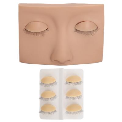 Eyelash Extension Mannequin Head Set Lash Extension Practice Face with 3 Removable Lash Practice