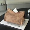 Durable Kitchen Paper Organizer PU Leather Tissue Box Holder, with Snap Design, Portable Foldable Compact Dormitory Case Facial Dispenser, for Office