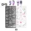 Stamping Plates Set Bows Flowers Lace Design Manicures Decoration Metal Plate Transfer Sweet Series Template