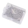 30Pcs Stainless Steel Fishing Hook Long Shank Fishing J Hooks Kit for Freshwater Saltwater